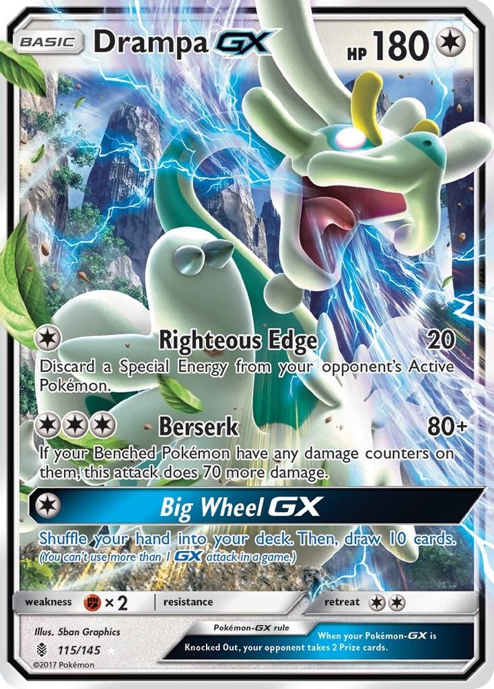 Drampa GX 115/145 Ultra Rare Guardians Rising Holo NM/M