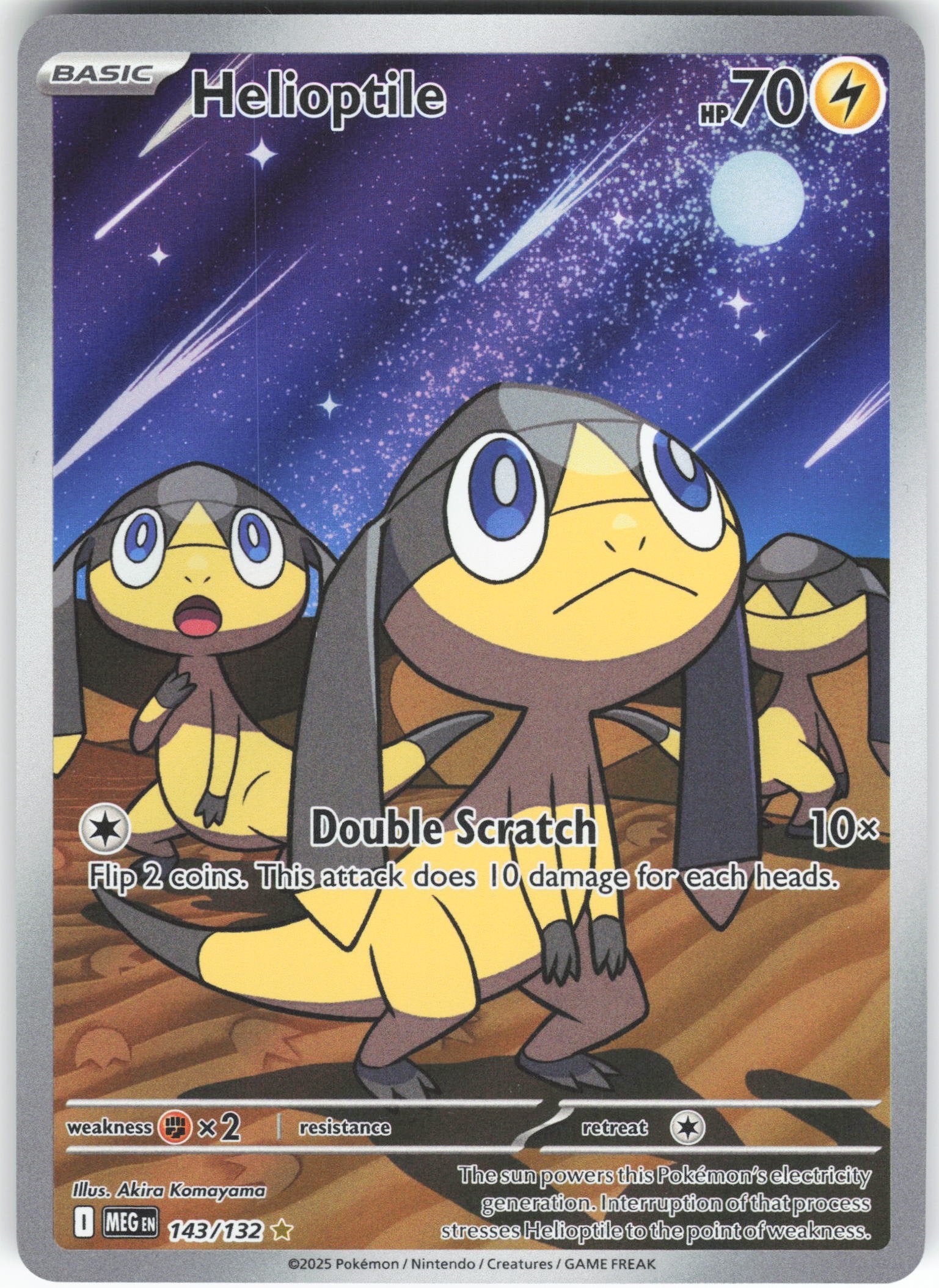 Helioptile - Illustration Rare ME01: Mega Evolution 143/132 NM