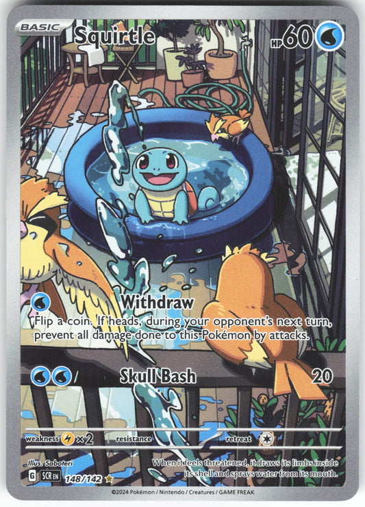 Squirtle Illustration Rare SV07: Stellar Crown 148/142 NM