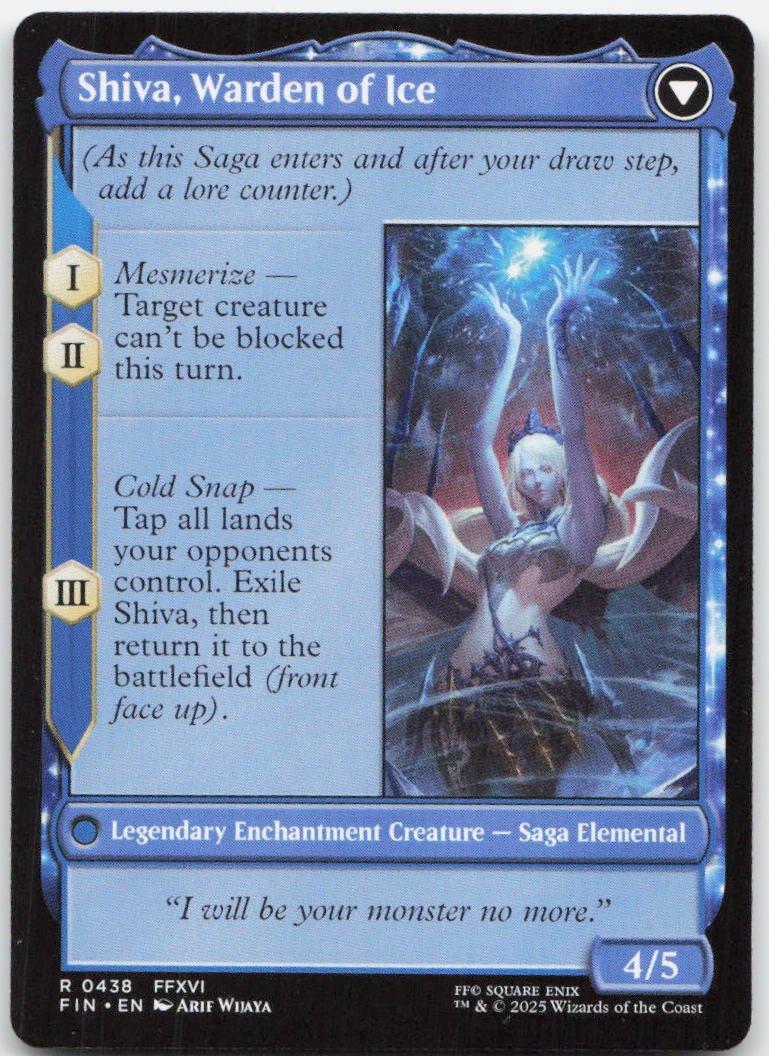 Jill, Shiva's Dominant (Extended Art) R FINAL FANTASY 438 NM (Back)