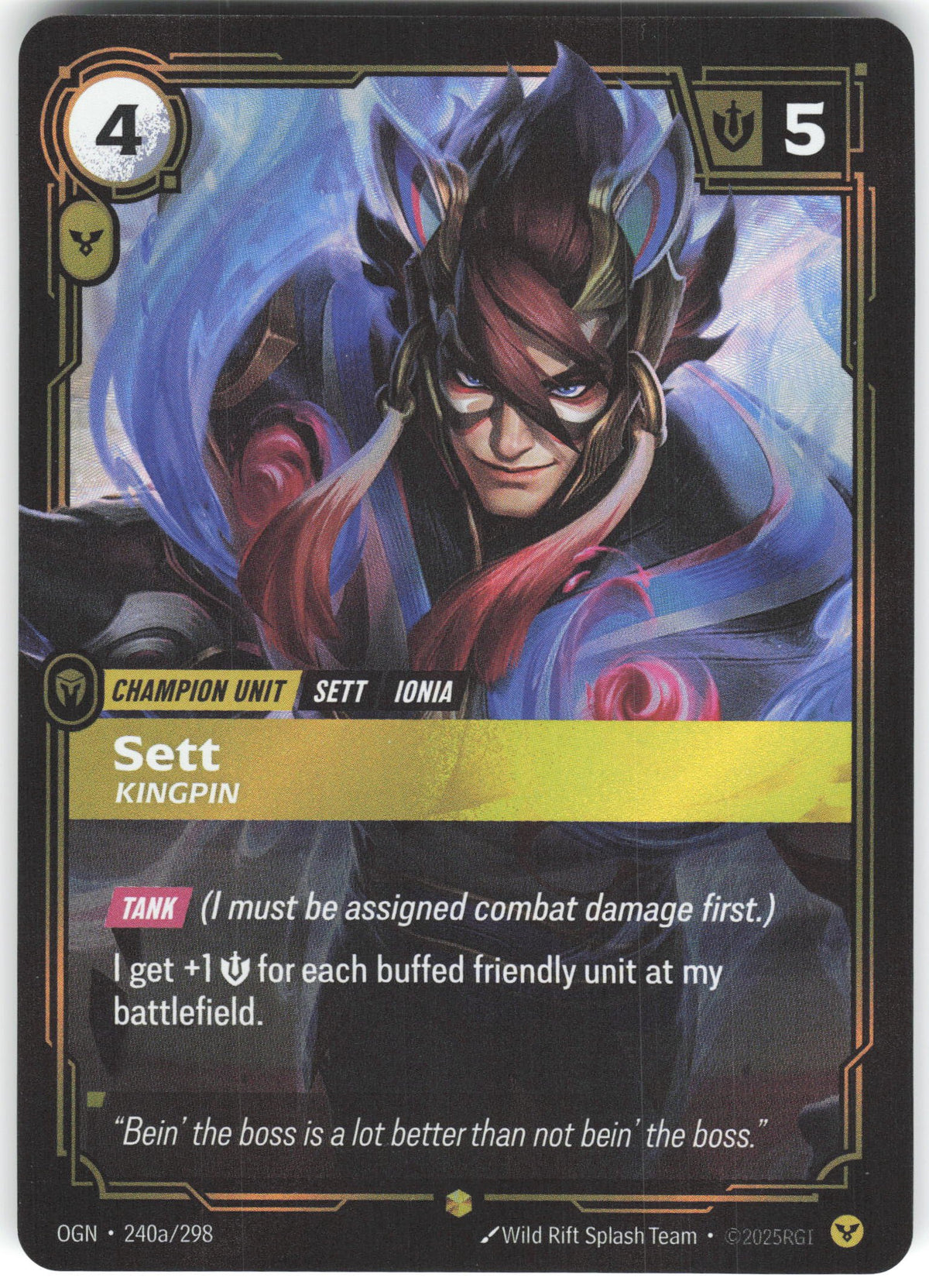 Sett - Kingpin (Alternate Art) Showcase Origins 240a/298 NM