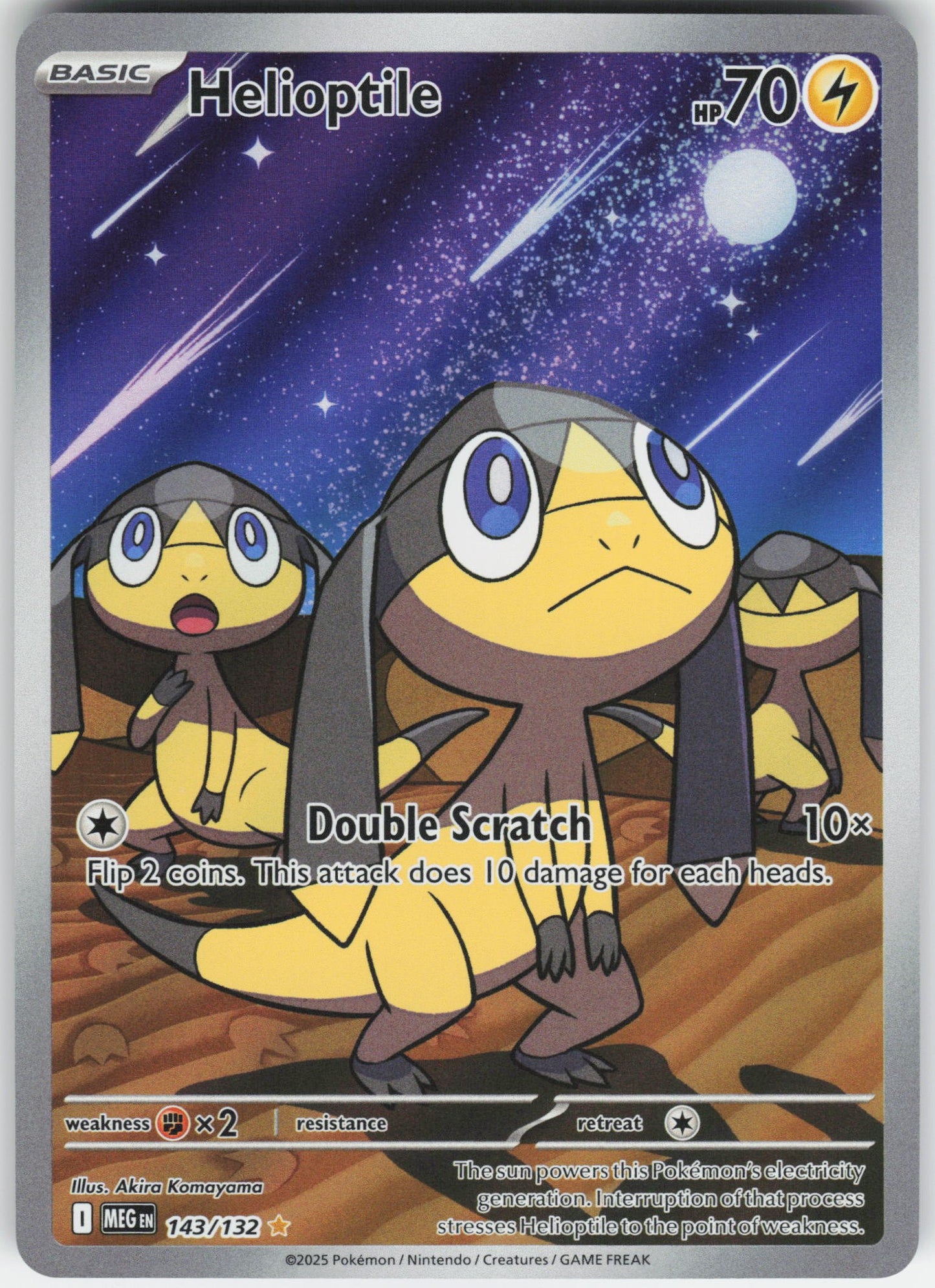 Helioptile - Illustration Rare ME01: Mega Evolution 143/132 NM