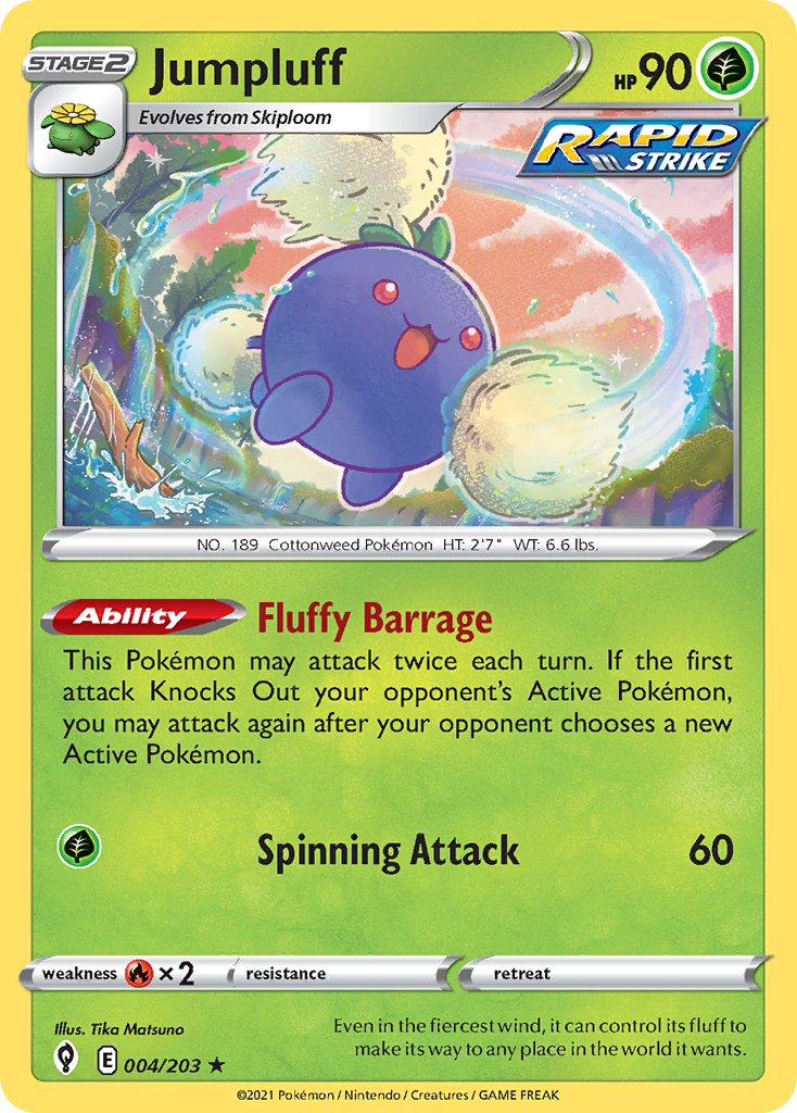 Jumpluff 004/203 Rare Evolving Skies Holo NM/LP
