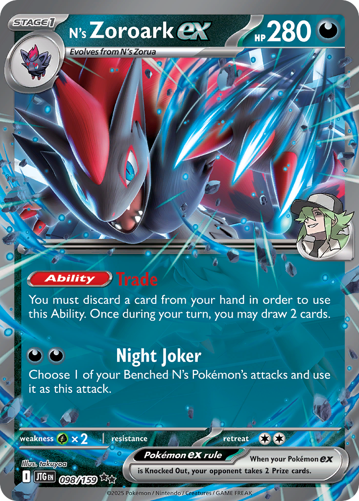N's Zoroark ex 098/159 Double Rare Journey Together NM/M