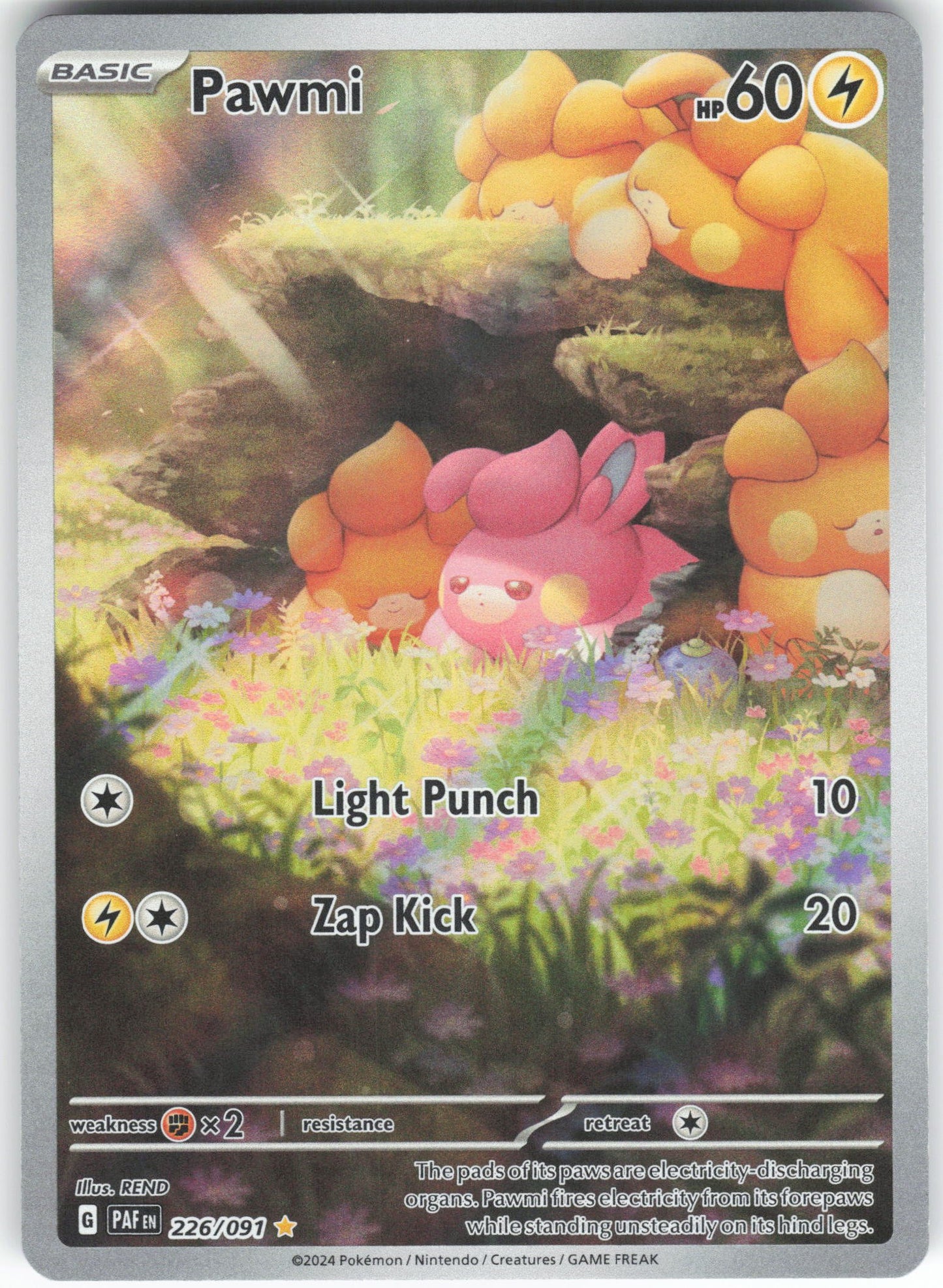 Pawmi - Illustration Rare SV: Paldean Fates 226/091 NM