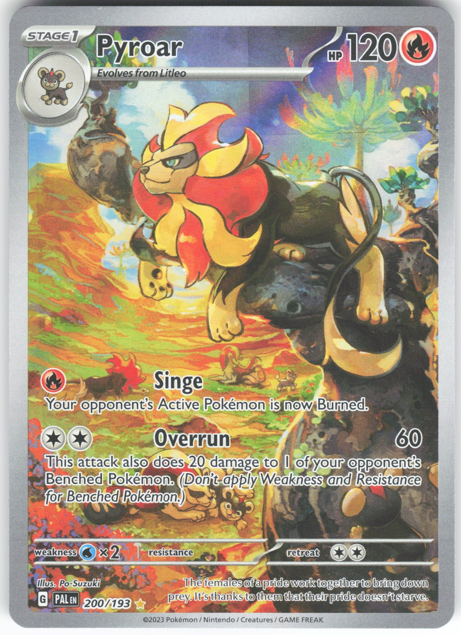 Pyroar Illustration Rare SV02: Paldea Evolved 200/193 NM