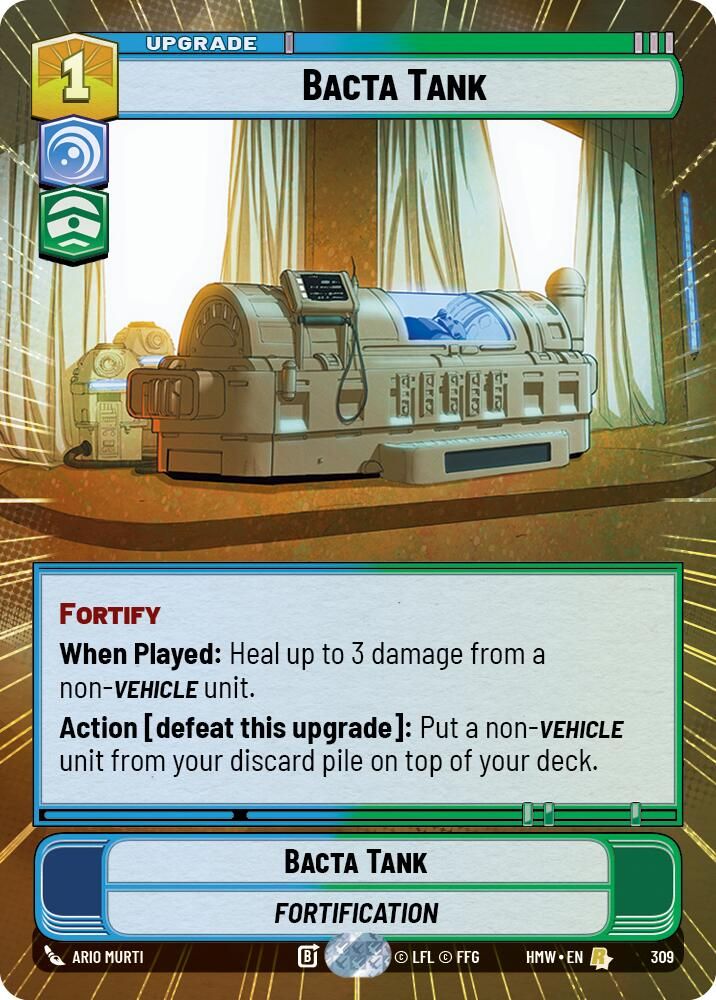 Bacta Tank (Hyperspace) 309 Rare Homeworlds NM/M