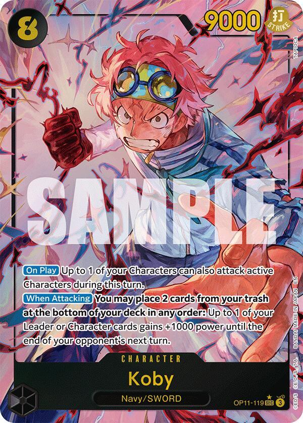 Koby (119) (Alternate Art) OP11-119 Secret Rare A Fist of Divine Speed NM/M