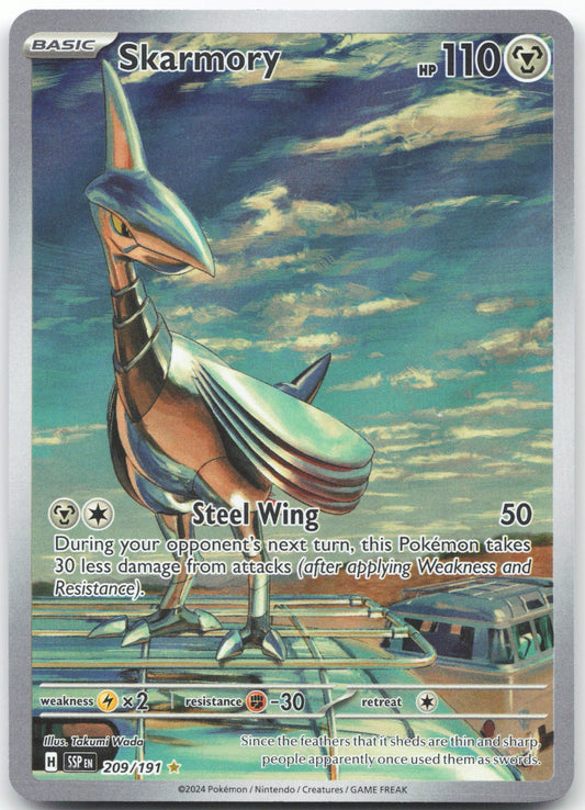Skarmory - Illustration Rare SV08: Surging Sparks 209/191 NM