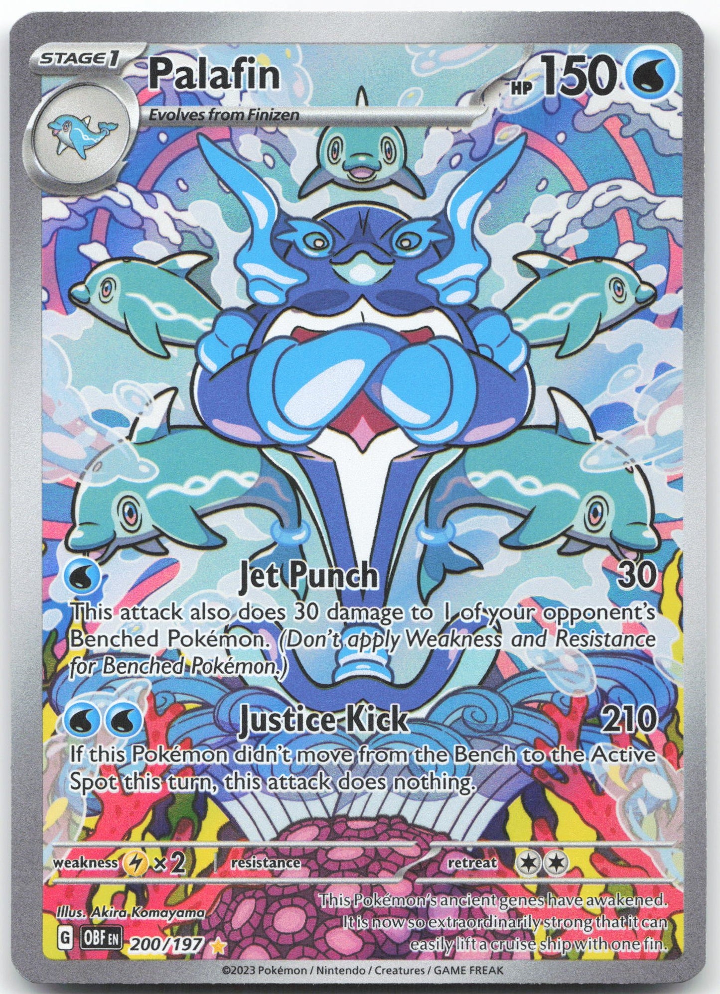 Palafin - Illustration Rare SV03: Obsidian Flames 200/197 NM