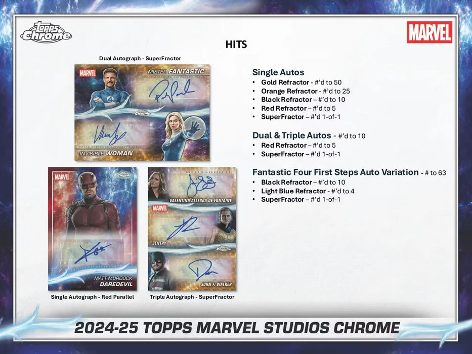 2025 Topps Chrome Marvel Studios Blaster Value Box