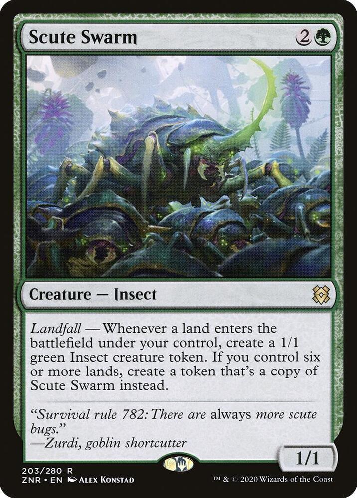 Scute Swarm 203 Rare Zendikar Rising NM/M