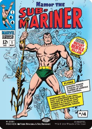 Namor The Sub-Mariner (Borderless) (391) 391 Foil Marvel Super Heroes Holo NM/M