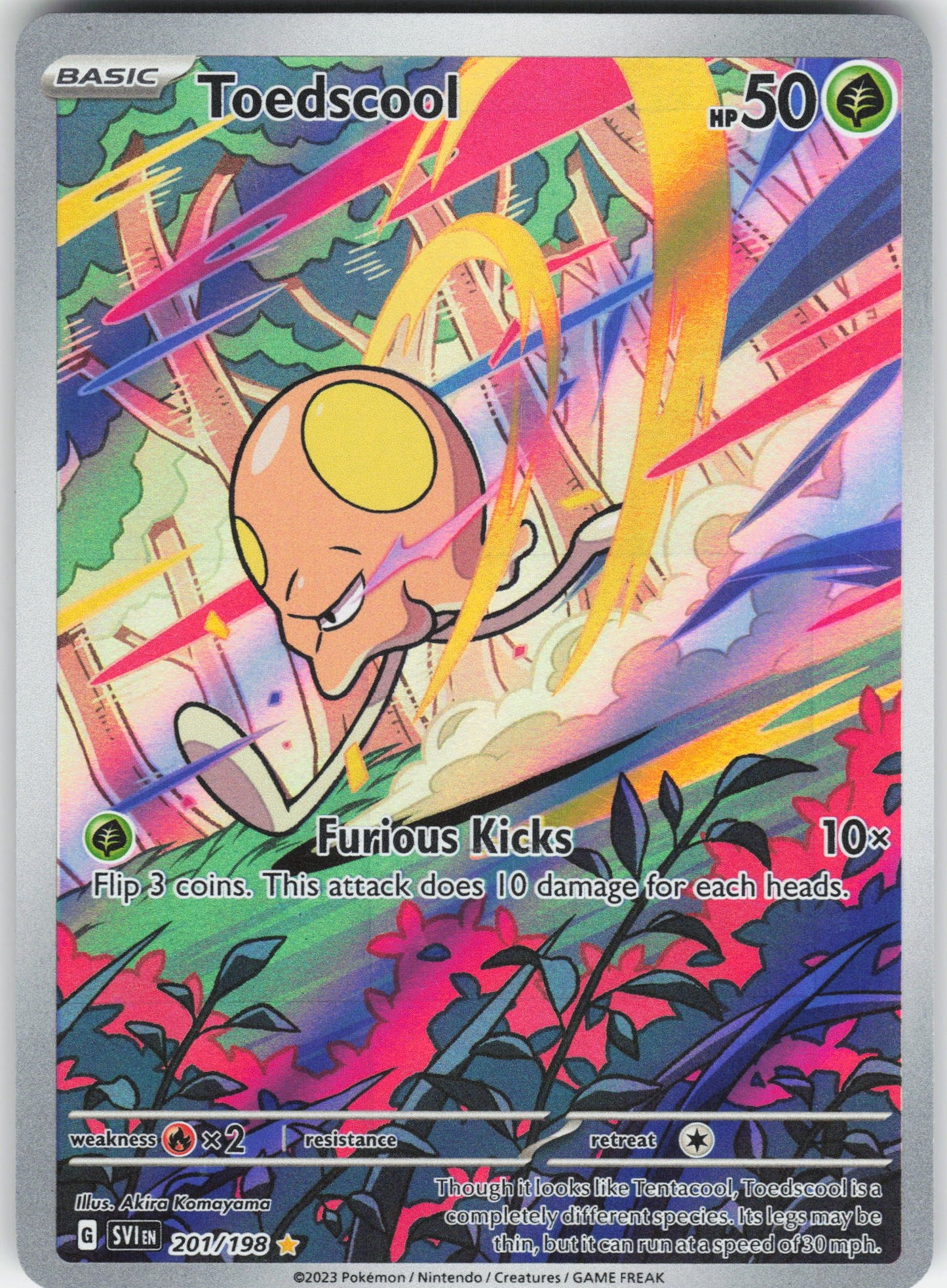 Toedscool - Illustration Rare SV01: Scarlet & Violet Base Set 201/198 NM