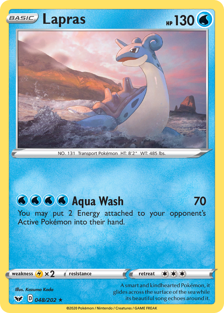 Lapras 048/202 Rare Sword & Shield NM/M