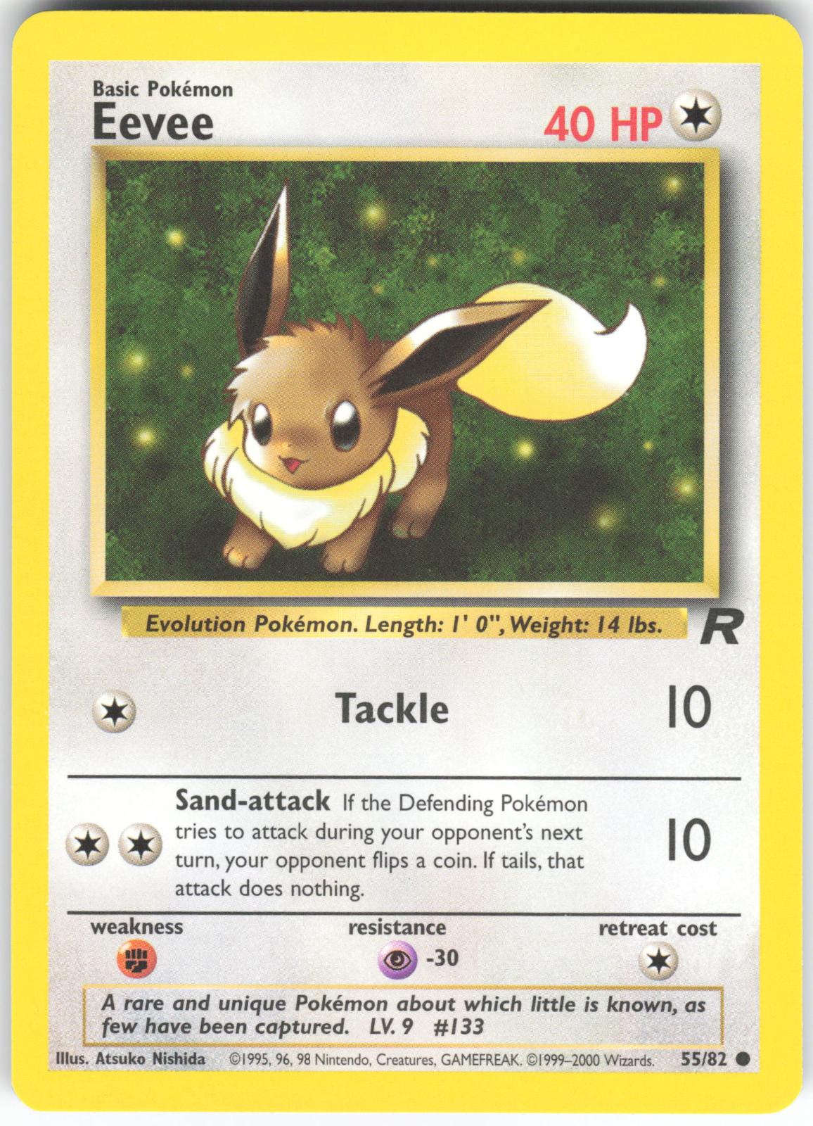 Eevee 55/82 Common Team Rocket Unlimited NM/LP