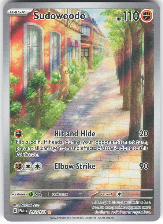 Sudowoodo - Illustration Rare SV02: Paldea Evolved 219/193 NM