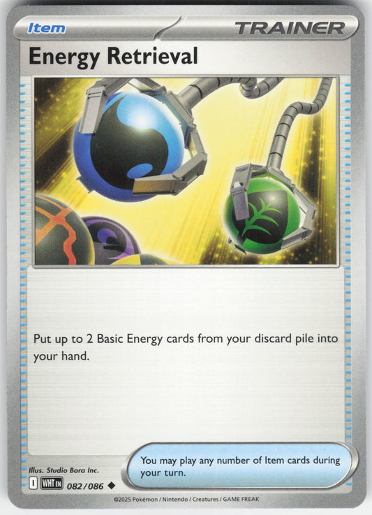 Energy Retrieval Uncommon SV: White Flare 082/086 NM