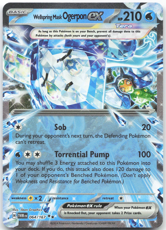 Wellspring Mask Ogerpon ex - Double Rare SV06: Twilight Masquerade 064/167 NM