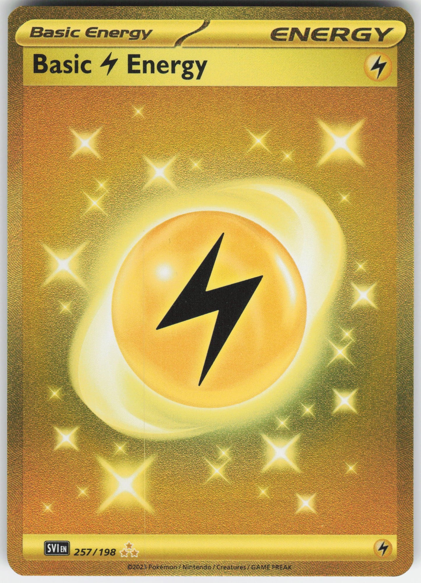 Basic Lightning Energy - Hyper Rare SV01: Scarlet & Violet Base Set 257/198 NM