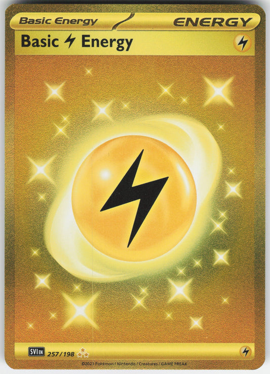 Basic Lightning Energy - Hyper Rare SV01: Scarlet & Violet Base Set 257/198 NM