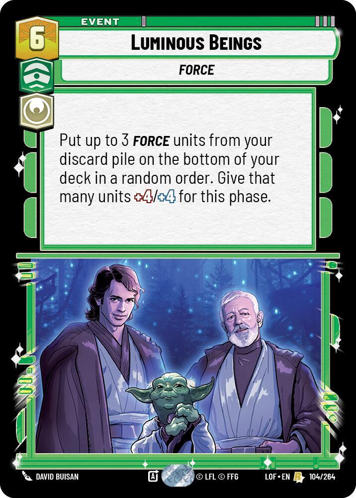 Luminous Beings 104/264 Rare Legends of the Force NM/M