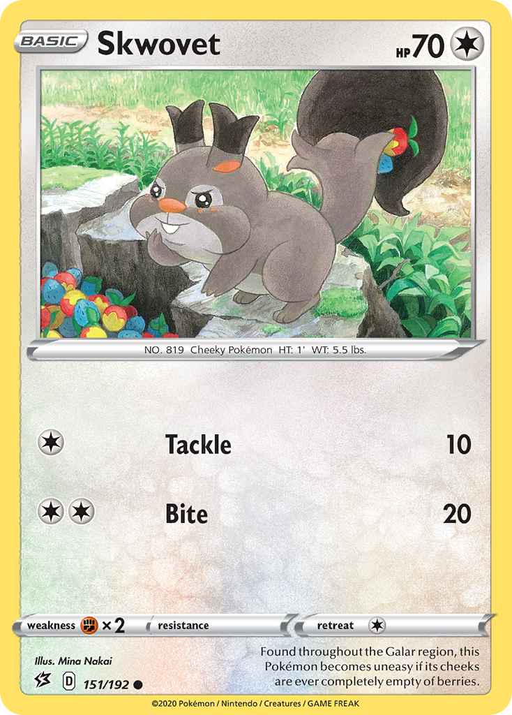 Skwovet 151/192 Common Reverse Holo Rebel Clash NM/LP