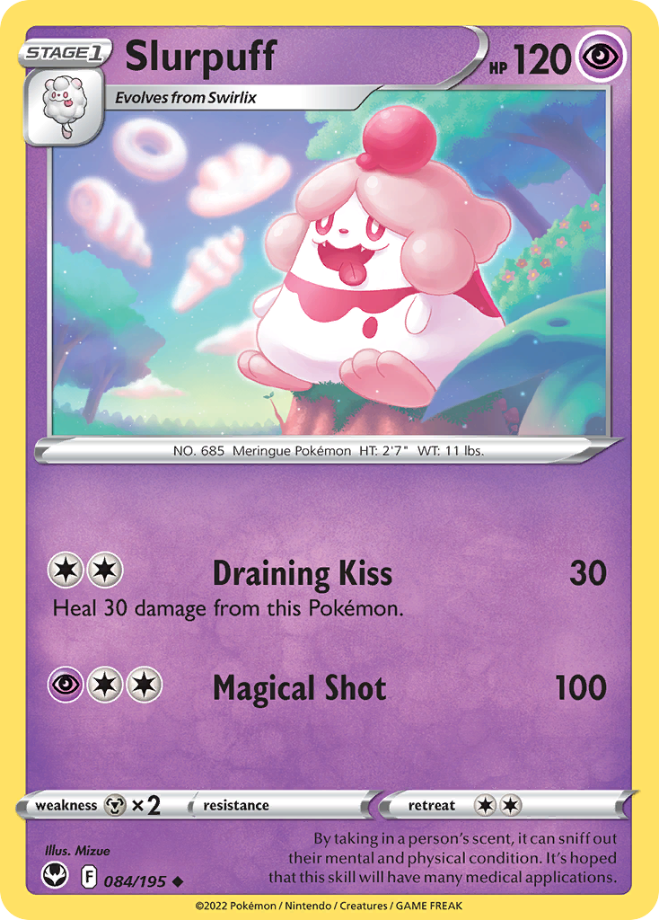 Slurpuff 084/195 Uncommon Reverse Holo Silver Tempest NM/LP
