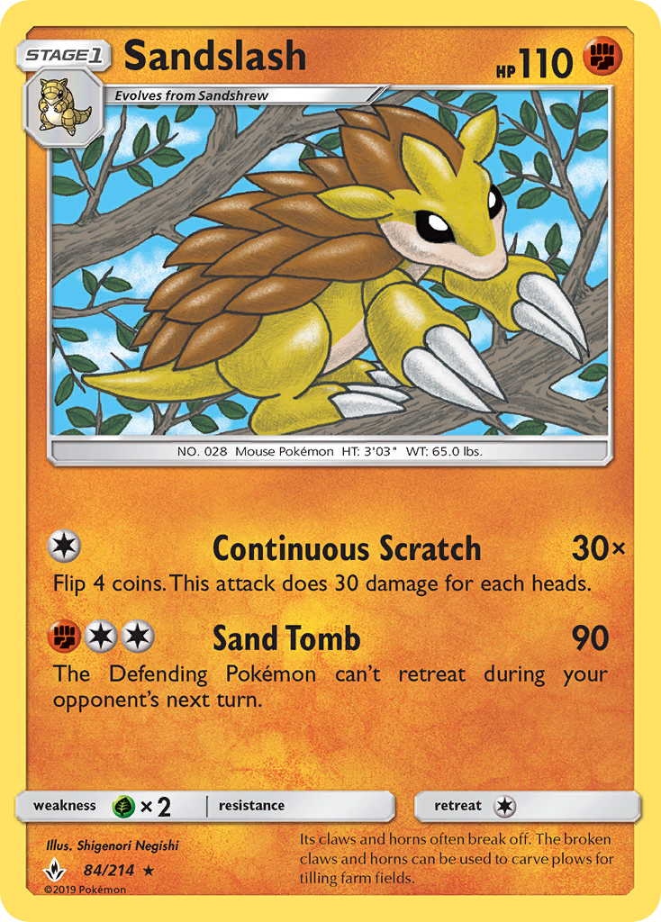 Sandslash 84/214 Rare Unbroken Bonds NM/M