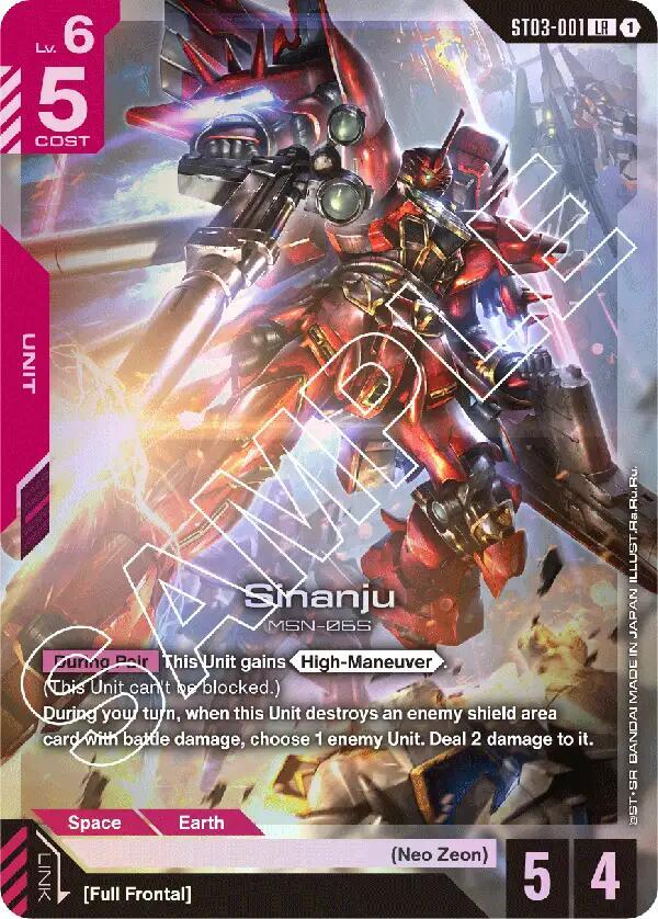Sinanju ST03-001 LR Starter Deck 03: Zeon's Rush NM/M