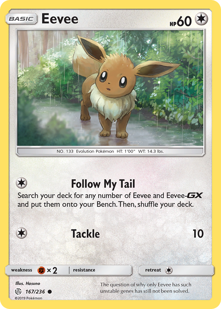 Eevee 167/236 Common Reverse Holo Cosmic Eclipse NM/LP