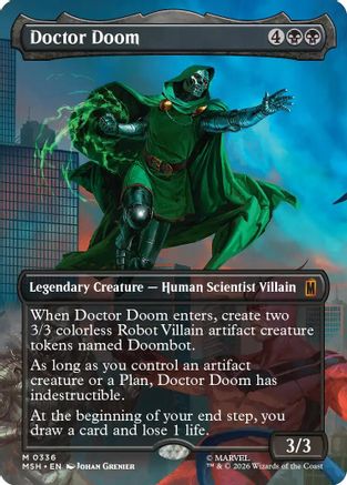 Doctor Doom (Borderless) (336) 336 Foil Mythic Marvel Super Heroes NM/M