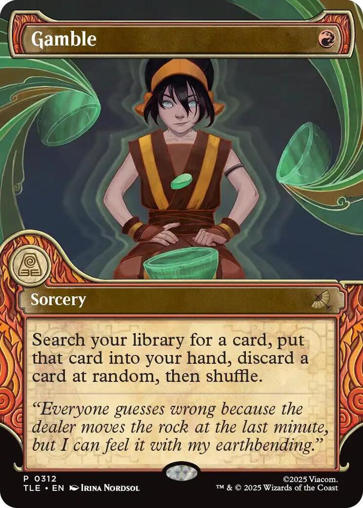 Gamble (Showcase) 312 Promo Avatar: The Last Airbender: Eternal-Legal NM/M