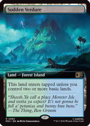 Sodden Verdure (Extended Art) 494 Rare Commander: Marvel Super Heroes NM/M