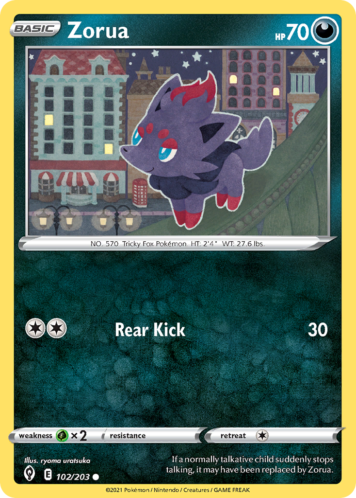 Zorua 102/203 Common Evolving Skies NM/LP