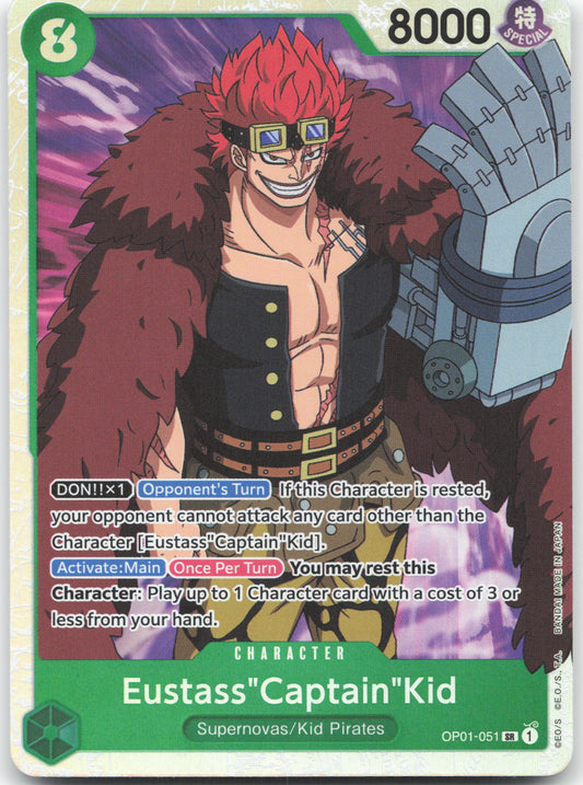 Eustass"Captain"Kid SR Romance Dawn OP01-051 NM