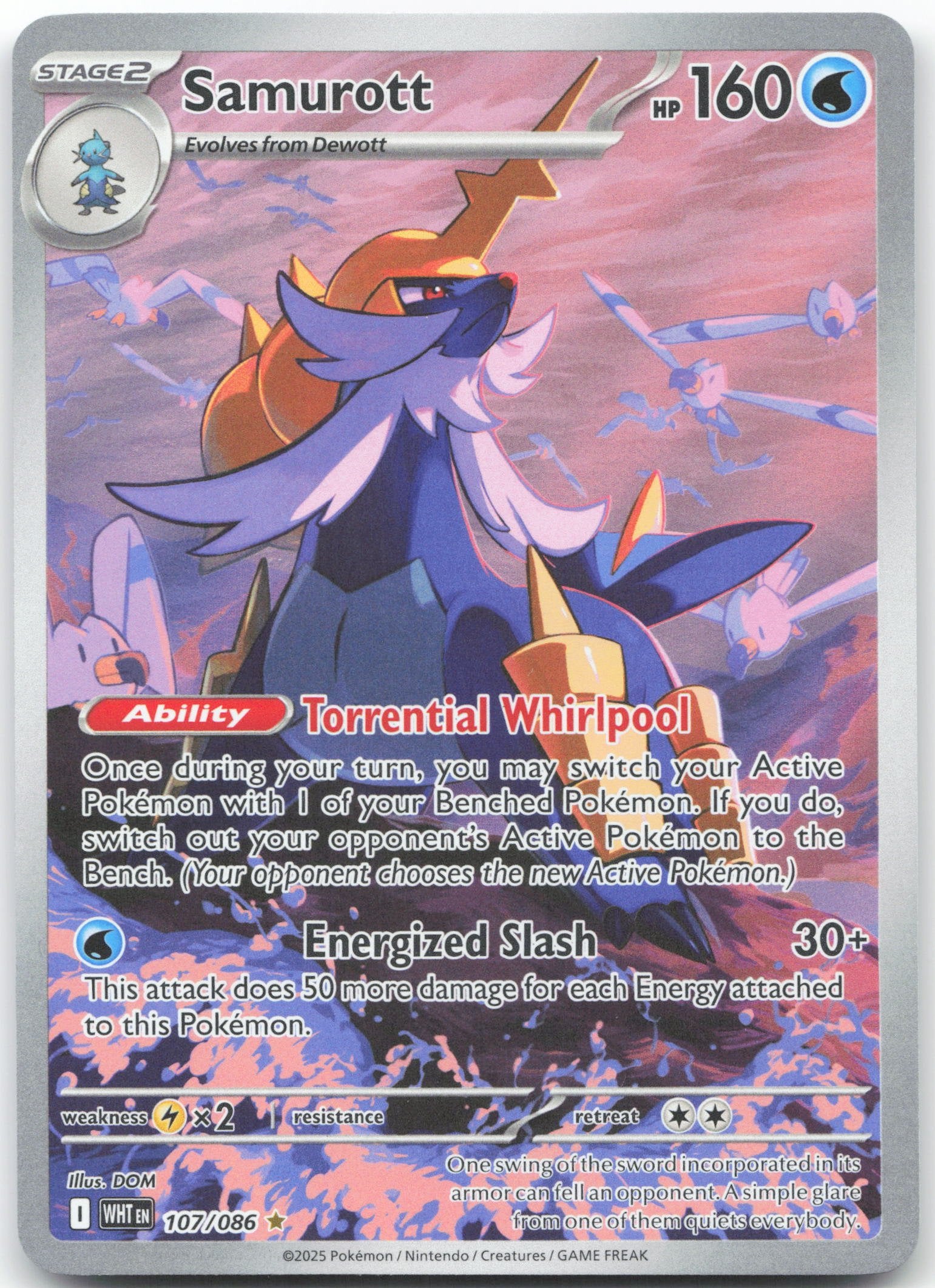 Samurott - Illustration Rare SV: White Flare 107/086 NM