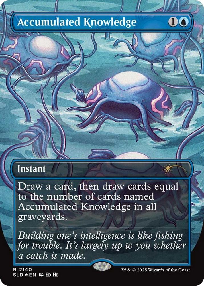 Accumulated Knowledge 2140 Rare Foil Secret Lair Drop Series Holo NM/M