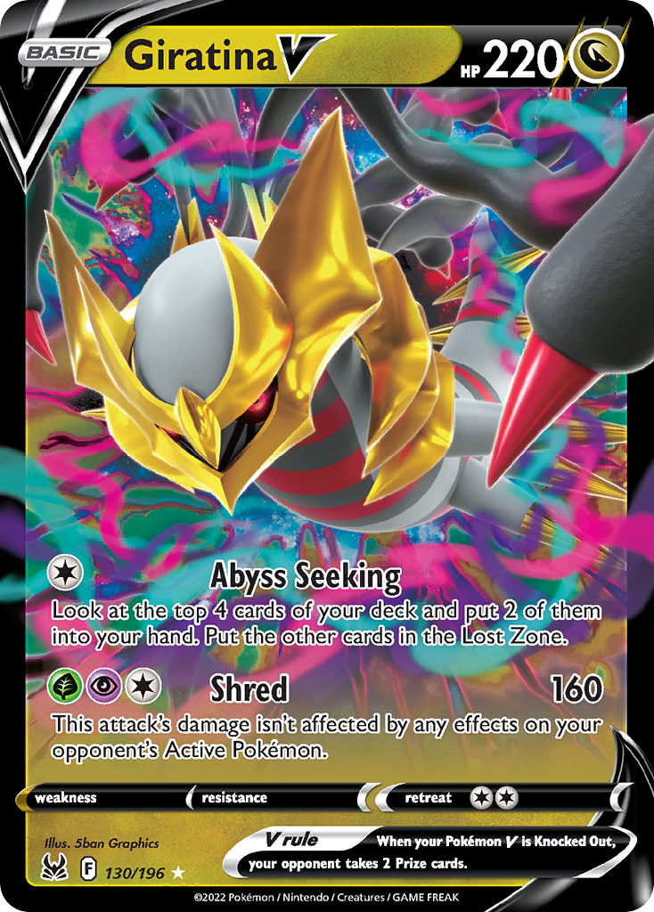 Giratina V 130/196 V Rare Lost Origin Holo NM/M