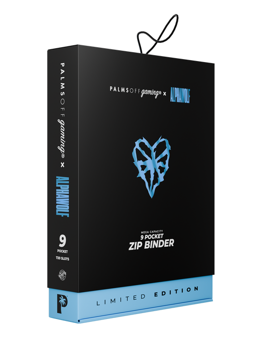 Palms Off Gaming | Limited Edition MEGA Capacity 9 Pocket Zip Binder - POG X Alpha Wolf