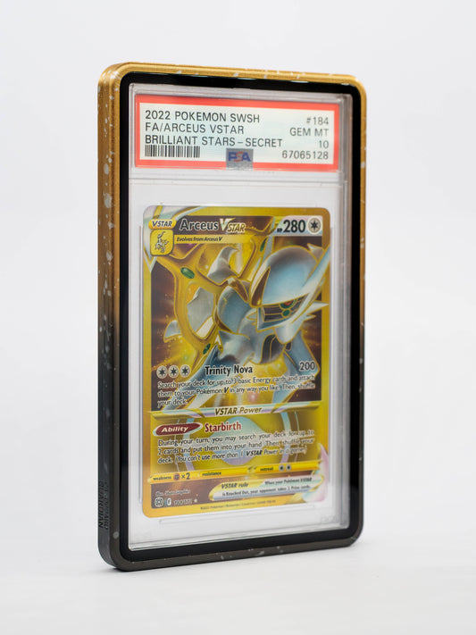 Gradient Forge Case (V2) - PSA Style - GOLD & BLACK SNOW