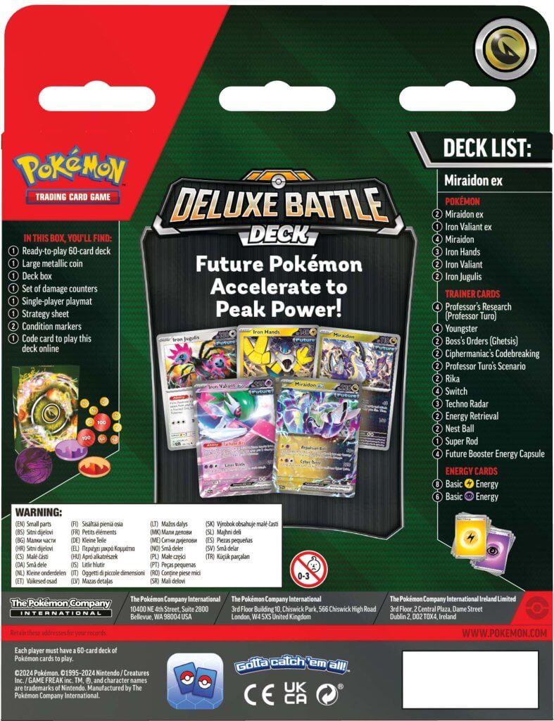 Pokemon TCG: Miraidon Ex Deluxe Battle Deck