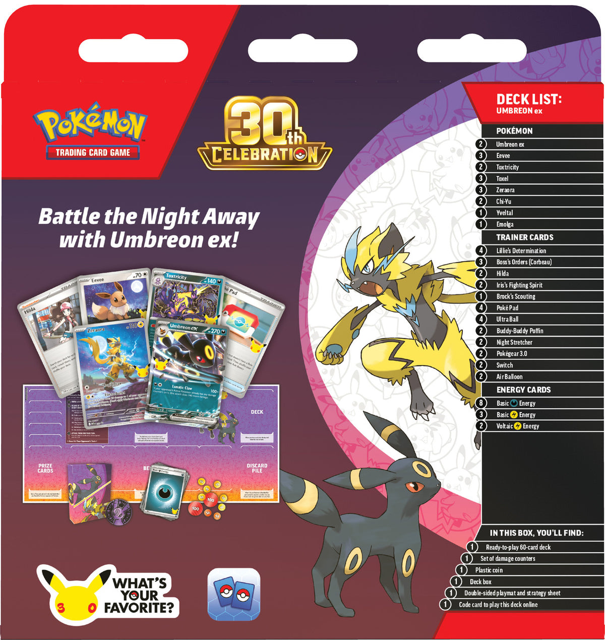Pokemon TCG: 30th Celebration Battle Deck - Umbreon