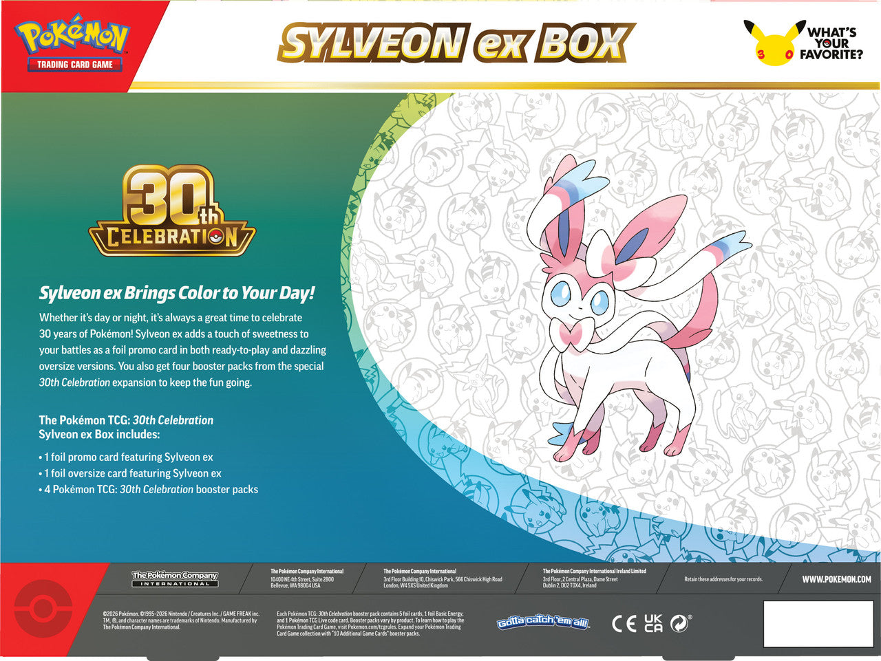 PREORDER: Pokemon TCG: 30th Celebration Sylveon ex Box / Greninja ex Box