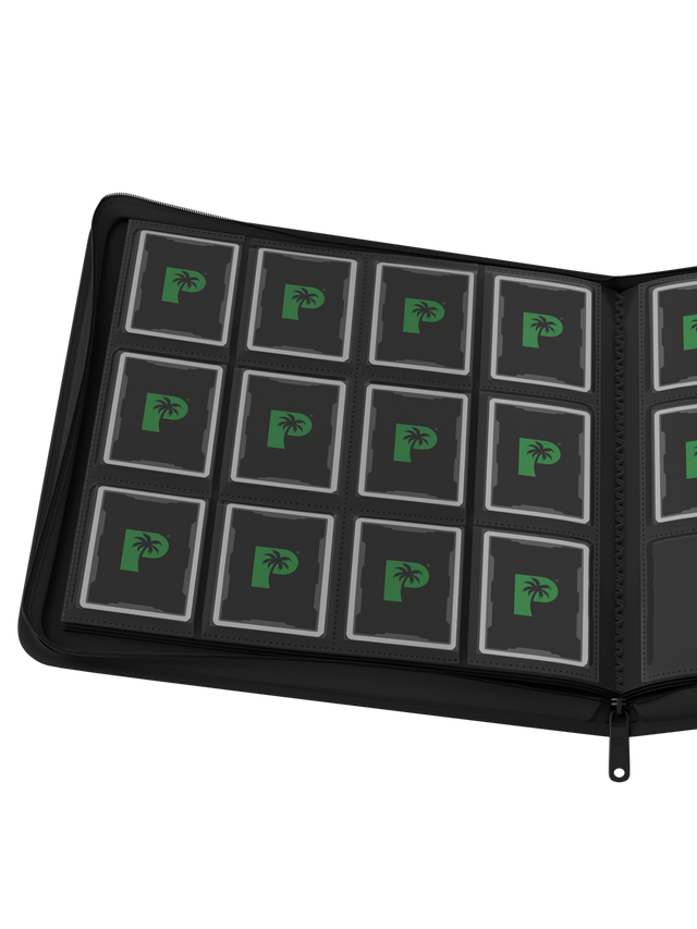 Palms Off Gaming | Stealth 12 Pocket Zip Binder - 480 - Black
