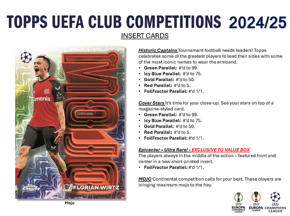 2024-25 Topps UEFA Club Competitions Soccer Value Blaster Box