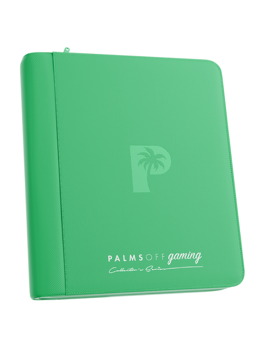 Palms Off Gaming | Collector's Series TOP LOADER Zip Binder - 4 Pocket - Green
