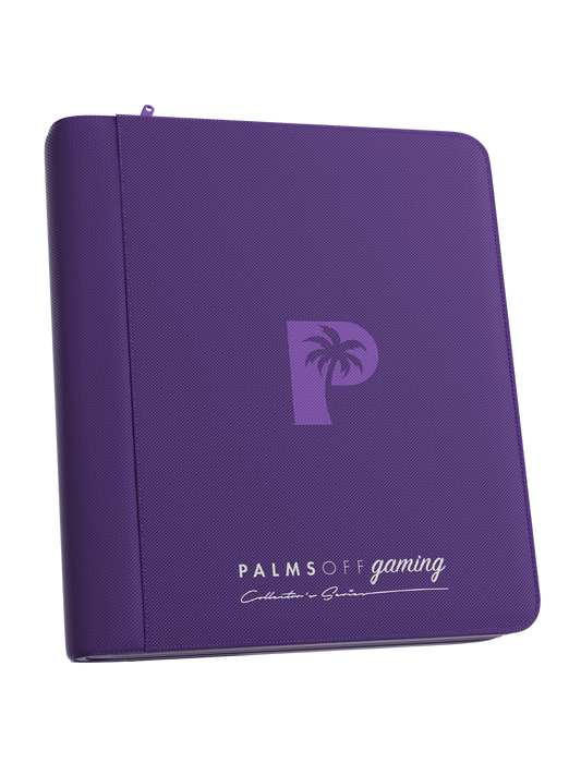 Palms Off Gaming | Collector's Series TOP LOADER Zip Binder - 4 Pocket - Purple