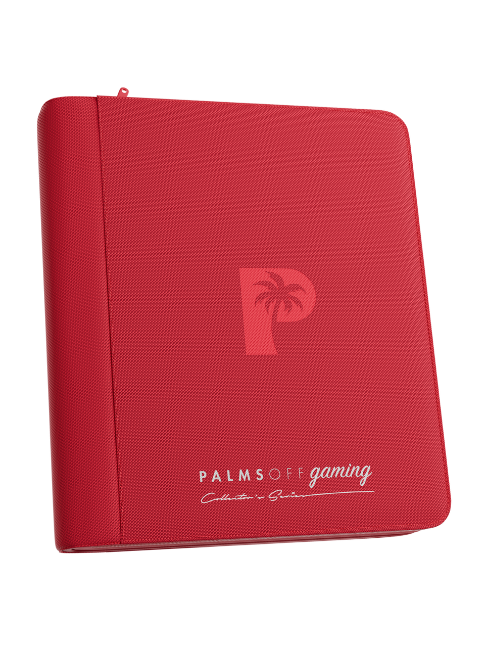 Palms Off Gaming | Collector's Series TOP LOADER Zip Binder - 4 Pocket - Red