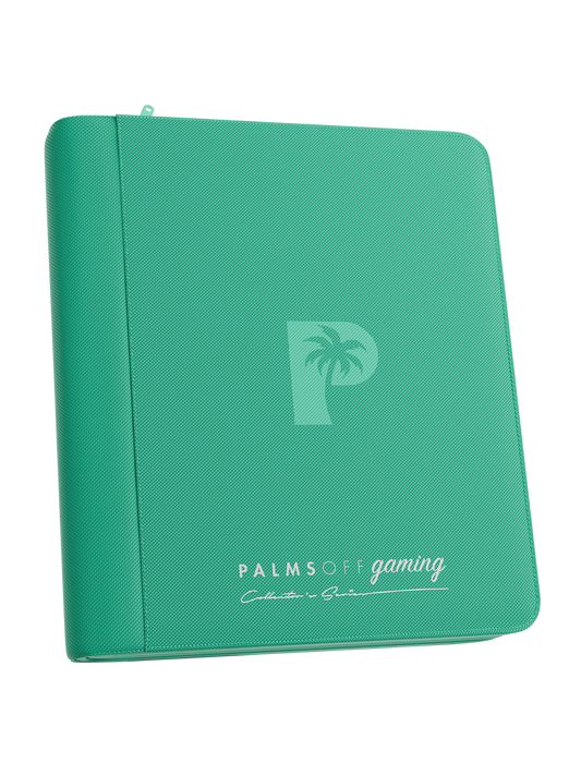 Palms Off Gaming | Collector's Series TOP LOADER Zip Binder - 4 Pocket - Turquoise